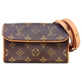 Louis Vuitton Brown Monogram Pochette Florentine Castaño