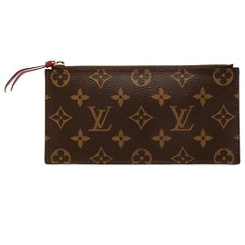 Louis Vuitton Brown Monogram Pochette Felicie Zippered Insert Marron
