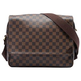 Louis Vuitton Brown Damier Ebene Shelton MM Marrone