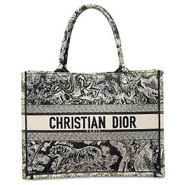 Dior Blue Medium Canvas Embroidered Reverse Dioriviera Toile De Jouy Book Tote Bleu Bleu Marine