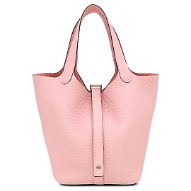 Hermès Pink Clemence Picotin Lock 18 Rosa