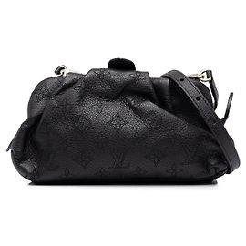 Louis Vuitton Black Monogram Mahina Scala Mini Pouch Negro