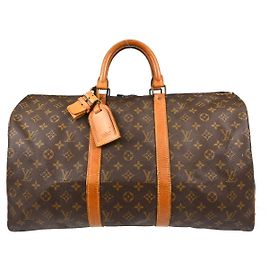 Louis Vuitton Keepall Monogram Canvas 50 Castaño