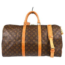 Louis Vuitton Keepall Bandouliere Monogram Canvas 50 Marrone