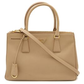 Prada Galleria Schultertasche Beige