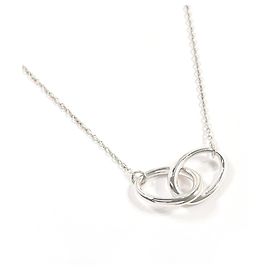 Autre Marque Tiffany & Co. Double Loop Elsa Peretti Necklace Silvery