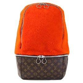 Louis Vuitton Monogram Marc Newson Fleece Pack Backpack Brown Orange Monogram