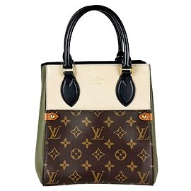 Bolso Louis Vuitton Fold Tote PM Castaño Beige Caqui Monograma