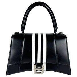 Balenciaga x adidas Hourglass Leather Handbag Black White