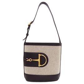 Gucci 833665 Borsa a secchiello piccola monospalla Nero Bianco
