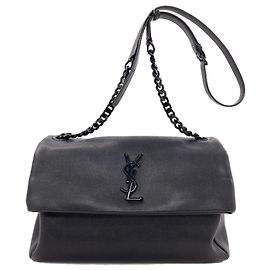 Borsa a tracolla con catena Yves Saint Laurent Cassandra West Hollywood Nero
