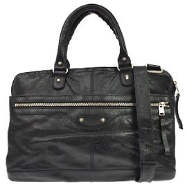 Balenciaga Mini Folder Leather Preto