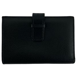 Hermès Hermes Julla Epsom Leather Wallet Black