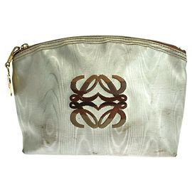 Pochette en nylon Anagram Loewe Blanc