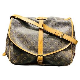 Borsa a tracolla Louis Vuitton Saumur Monogram Marrone