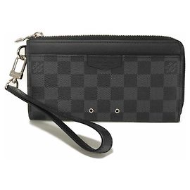 Louis Vuitton Zippy Dragonne Damier Graphite Long Wallet Black