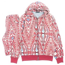 Conjunto ETRO Hoodie com zíper e Capuz e Shorts Vermelho