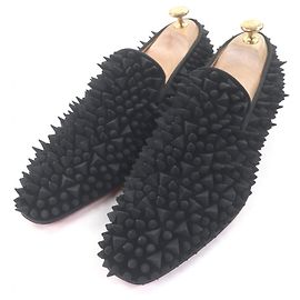 Mocassins en daim à clous Christian Louboutin DANDY PIK PIK Noir