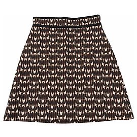 Miu Miu MIUMIU Cotton Skirt Brown Cream