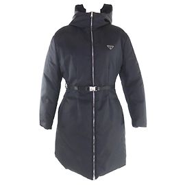 PRADA Daunenmantel aus recyceltem Polyamid Schwarz