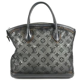 Louis Vuitton Monogram Transparent Lockit Tote Bag Schwarz