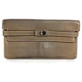Hermès Hermes Kelly Wallet in Etoupe Gray Brown Taupe