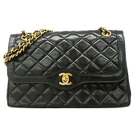 Sac à épaule Chanel Matelassé Noir Noir