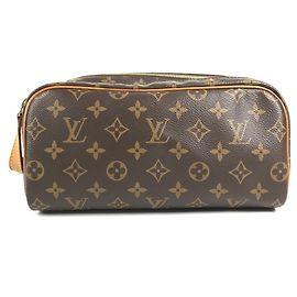 Louis Vuitton Monogram Clutch Bag Brown