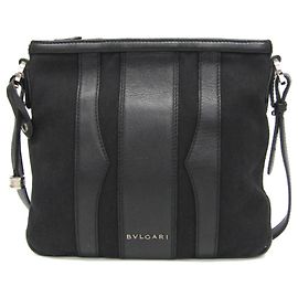 Bulgari Bvlgari Open Hobo Leather Medium Schwarz
