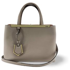 Fendi 2Jours Leather Petite Marrone