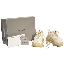 Balenciaga Triple S Clear Sole Sneakers Vanilla Beige Beige