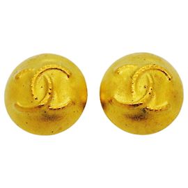 Boucles d'oreilles clips Chanel plaquées or Doré