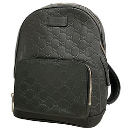 Sac à dos Gucci en cuir noir Noir