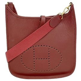 Hermès Bolsa de ombro Hermes Evelyne 1 PM em Rouge H Vermelho