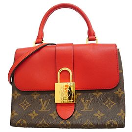 Borsa Louis Vuitton Monogram Rocky BB Marrone Rosso