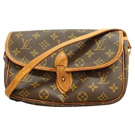 Sac à épaule Louis Vuitton Monogram Gibeciere PM Marron