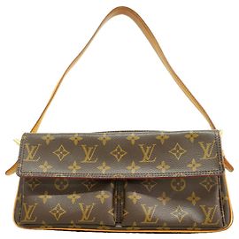 Louis Vuitton Monogram Vivacite MM Schultertasche Braun