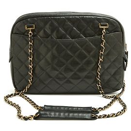 Chanel Timeless Classique Camera Bag MM Couro Preto Preto