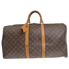 Louis Vuitton Keepall Monogram Canvas 55 Castaño