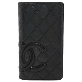 Chanel Cambon Bifold Quilted Lambskin Long Black