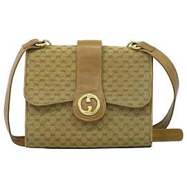 Bolsa de ombro Gucci em tela Bege