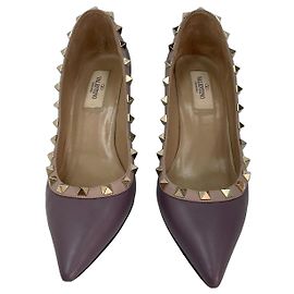 Escarpins Valentino Garavani Rockstud en cuir - Violet Violet