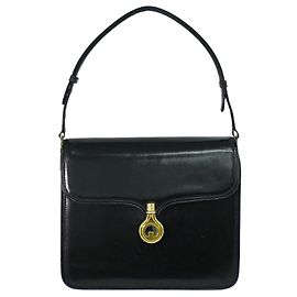 Bolsa de ombro em couro Gucci Preto