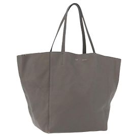 Céline Celine Phantom Cabas Leather Small Braun