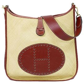 Hermès Sac Hermes Evelyne Gen I Panama GM Beige