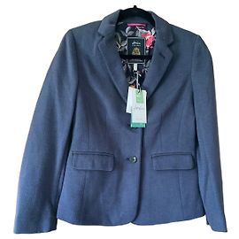 Autre Marque Blazer Joules azul marinho com espinha de peixe e forro floral Azul Multicor