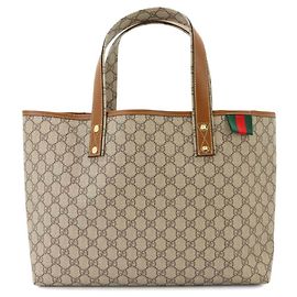 Sac à main cabas Gucci GG Supreme Marron Beige