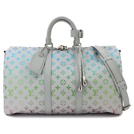 Louis Vuitton Keepall Bandoliere 45 Boston Handbag Brown Multiple colors