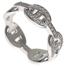 Anel Hermès Chaine d'Ancre Enchainée PM Diamantes Outro