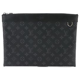 Louis Vuitton Monogram Eclipse Pochette Discovery Clutch Black Monogram